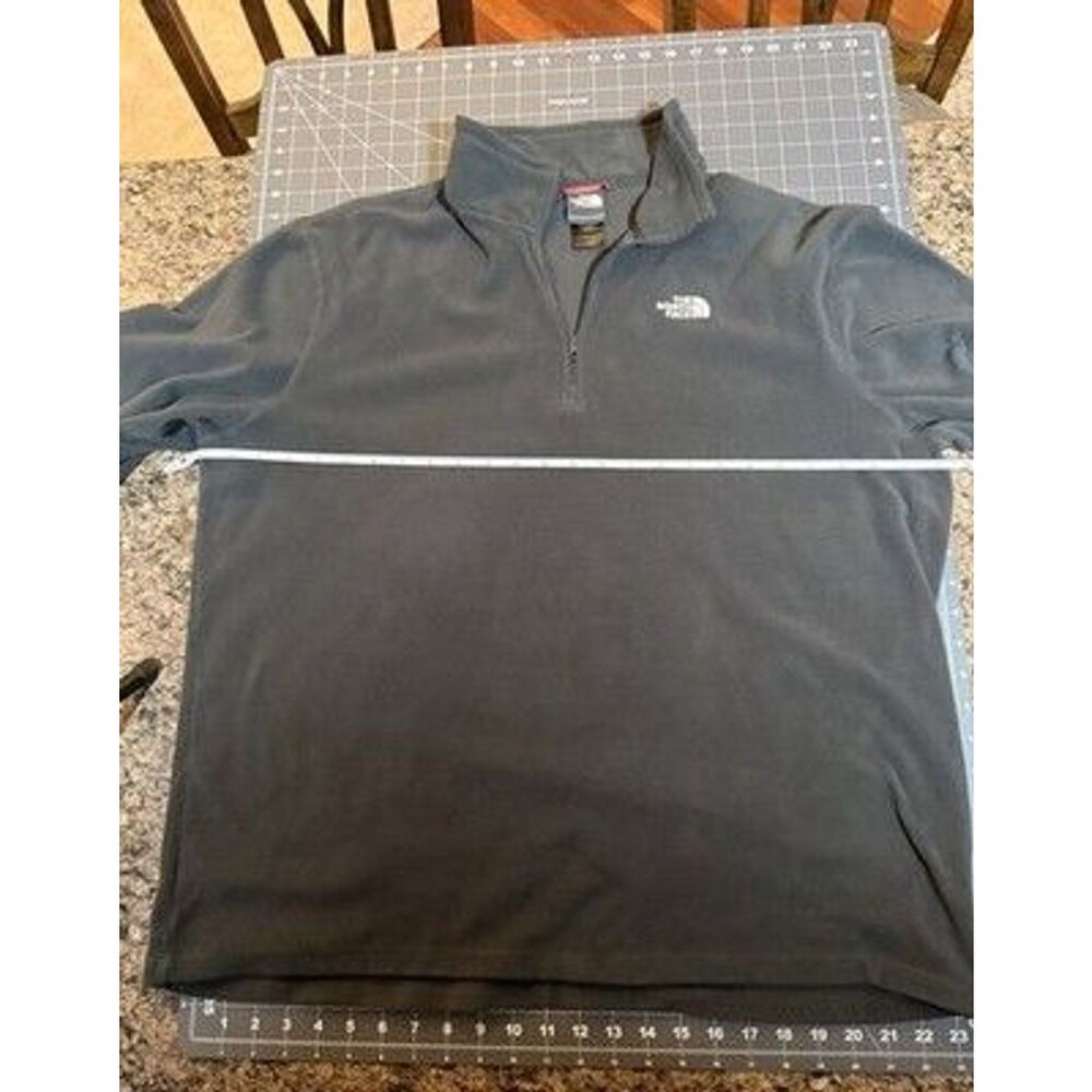 The North Face Men's XL 1/4 Zip Fleece Pullover Gray TKA 100 Outdoor - Picture 9 of 10